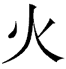 Chinese Character for Fire